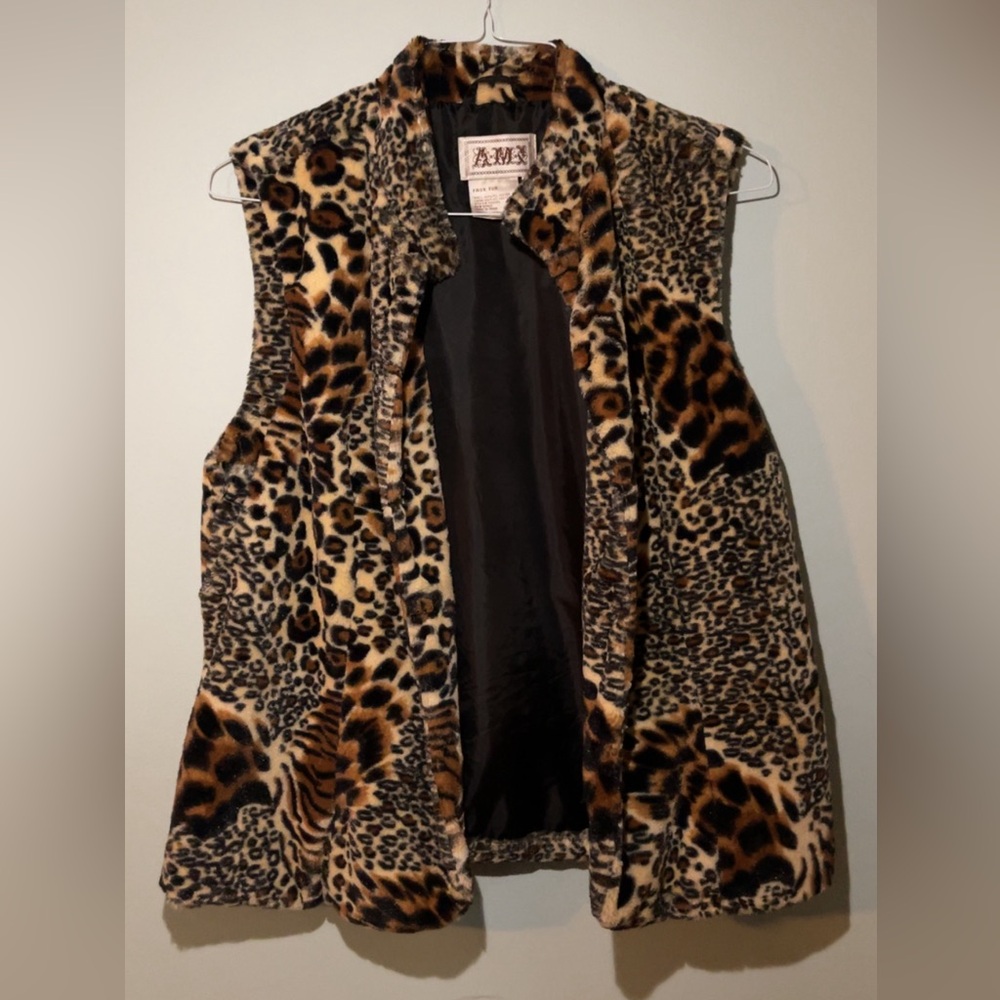 Leopard Print Vest Jacket